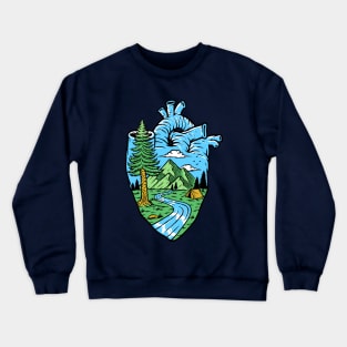 Nature in my heart illustration Crewneck Sweatshirt